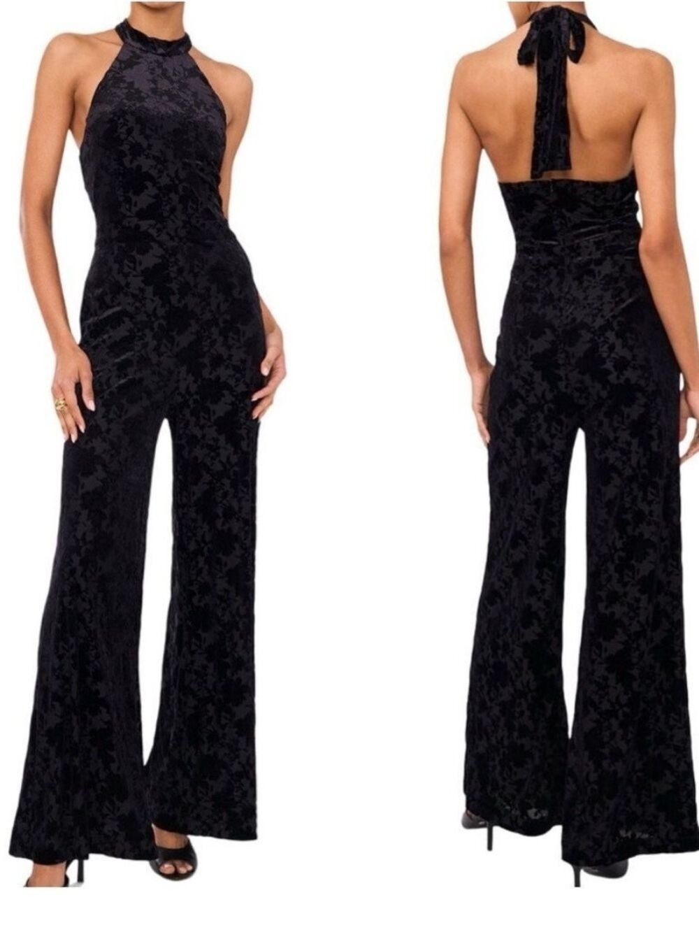 NWT $99 1.STATE Floral Halter Jumpsuit – Multiple Sizes - Evening Wear